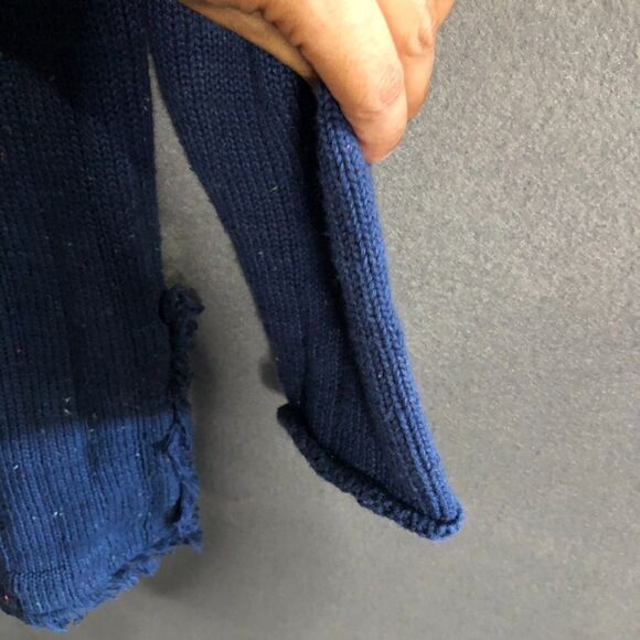 cabi cardigan sweater small xs blue navy confetti navy thick long aa - Picture 5 of 11